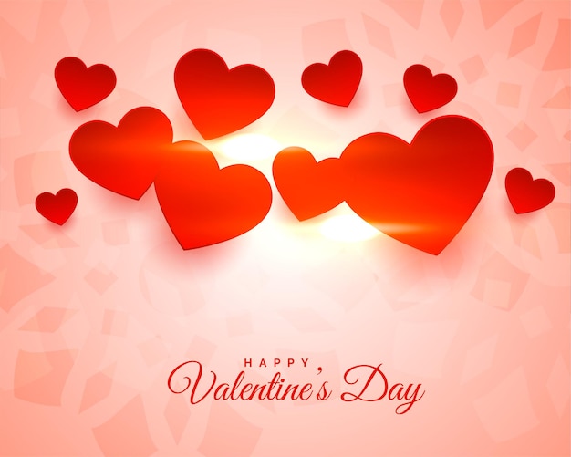 Lovely glowing happy valentines day background