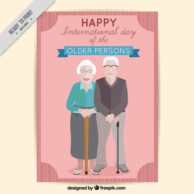 Free Vector lovely grandparents card 