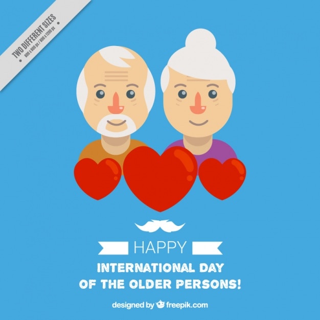 Free Vector lovely grandparents couple background