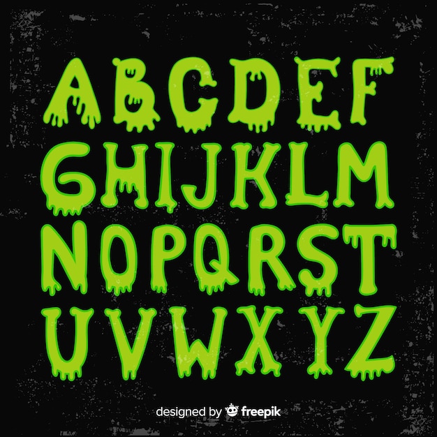 Free Vector lovely halloween alphabet