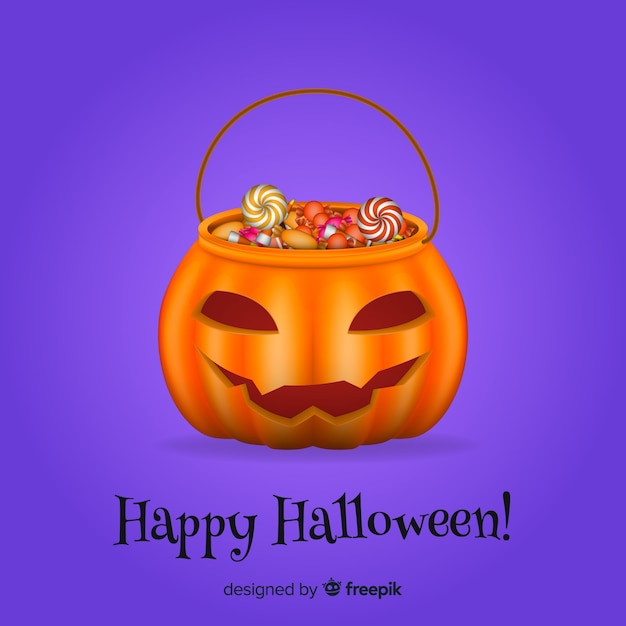 Lovely halloween candy bag with realistic design