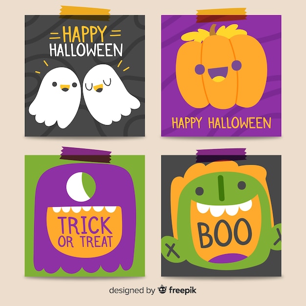 Lovely halloween card collection