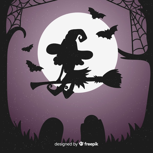 Lovely halloween witch background