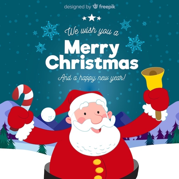 Lovely hand drawn christmas background