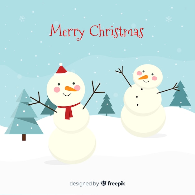 Lovely hand drawn christmas background