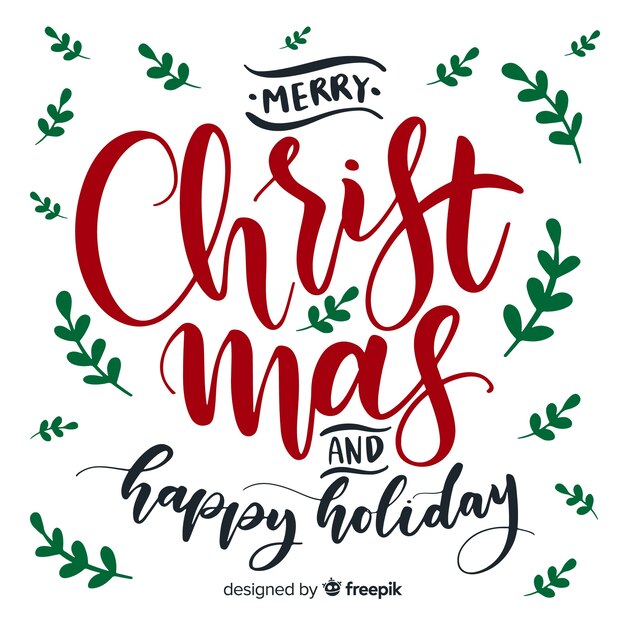 Lovely hand drawn christmas lettering