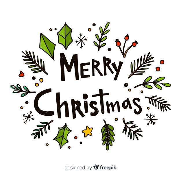 Lovely hand drawn christmas lettering