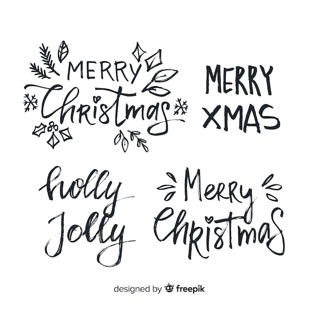 Lovely hand drawn christmas lettering