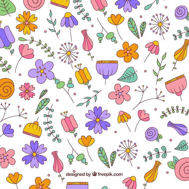 Lovely hand drawn floral background