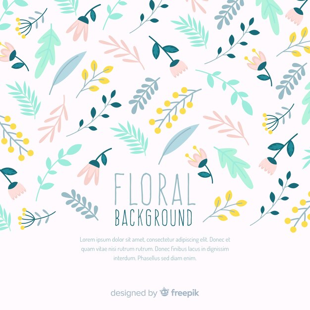 Lovely hand drawn floral background