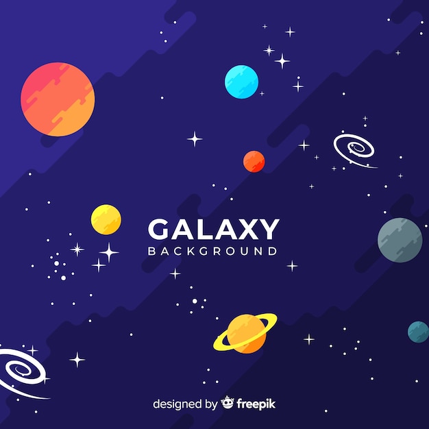 Lovely hand drawn galaxy background