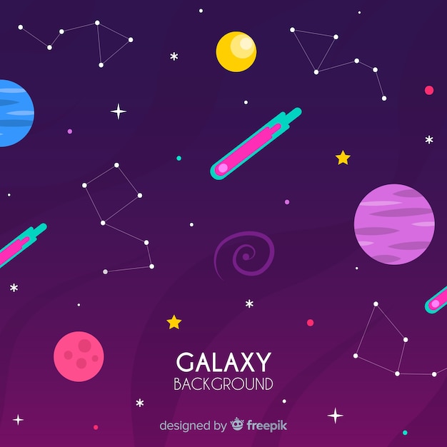 Lovely hand drawn galaxy background