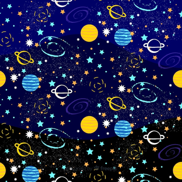 Lovely hand drawn galaxy background