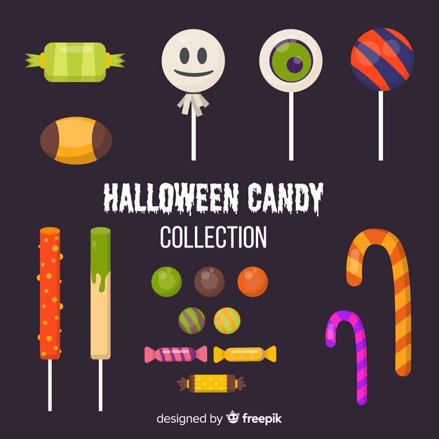 Lovely hand drawn halloween candy collection