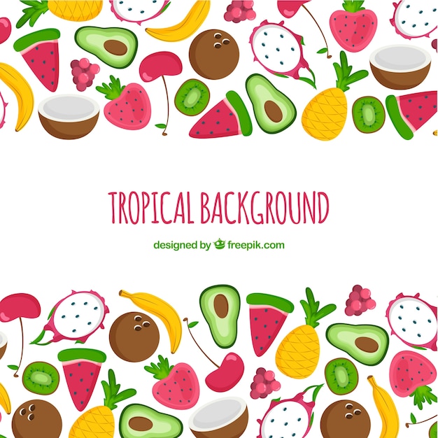 Lovely hand drawn tropical background