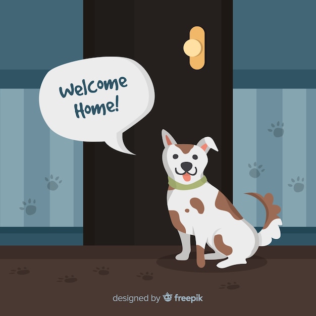 Free Vector lovely hand drawn welcome composition