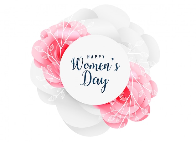 Free Vector lovely happy women's day flower background