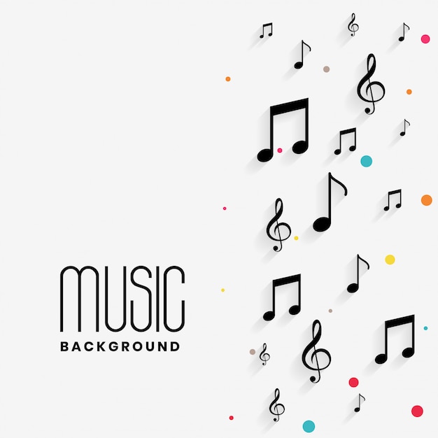 Lovely musical notes background with copyspace