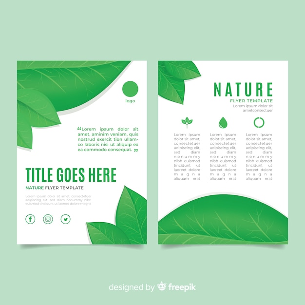 Lovely nature flyer template