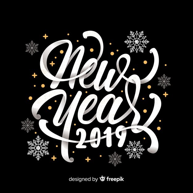 Lovely new year 2019 lettering background