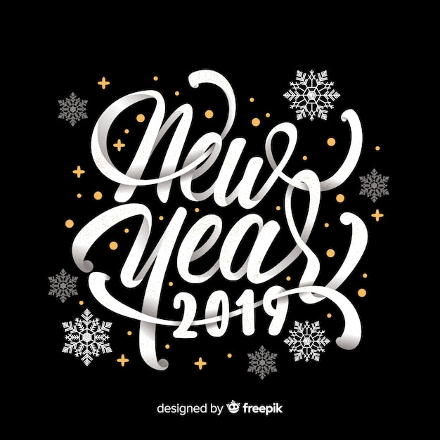 Lovely new year 2019 lettering background