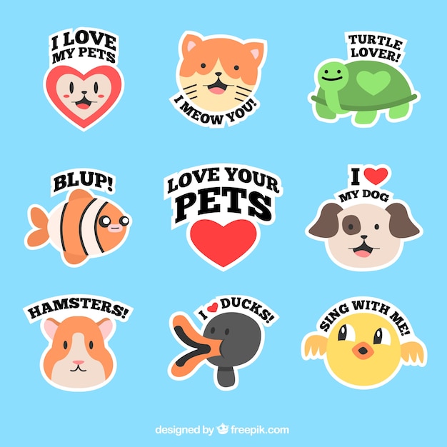 Lovely pets labels 