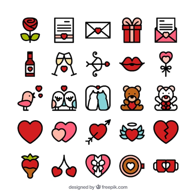 Lovely Saint Valentine icons