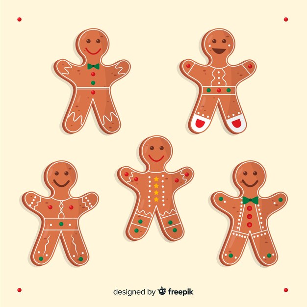 Lovely set of christmas gingerbread cookies