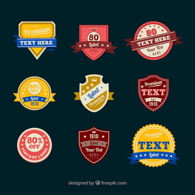 Free Vector lovely set of sales badges