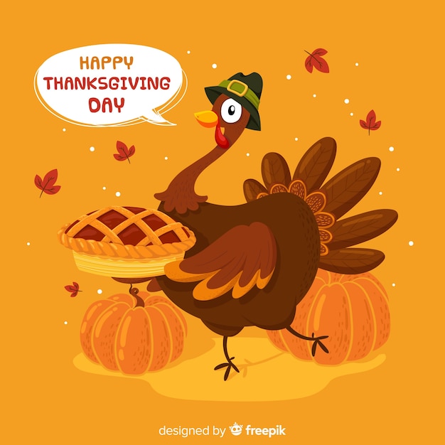 Free vector lovely thanksgiving background