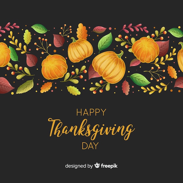 Free Vector lovely thanksgiving day composition