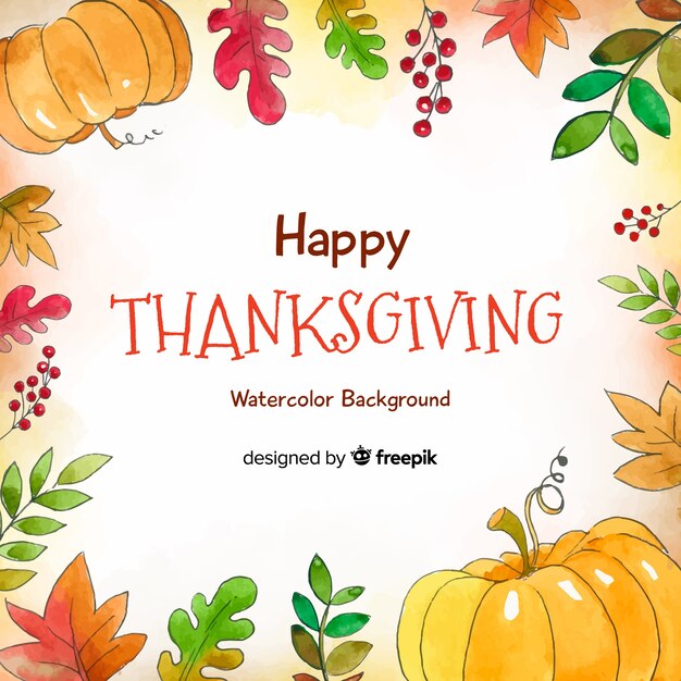 Lovely watercolor thanksgiving background