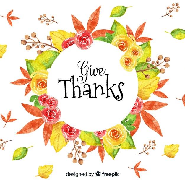 Lovely watercolor thanksgiving background