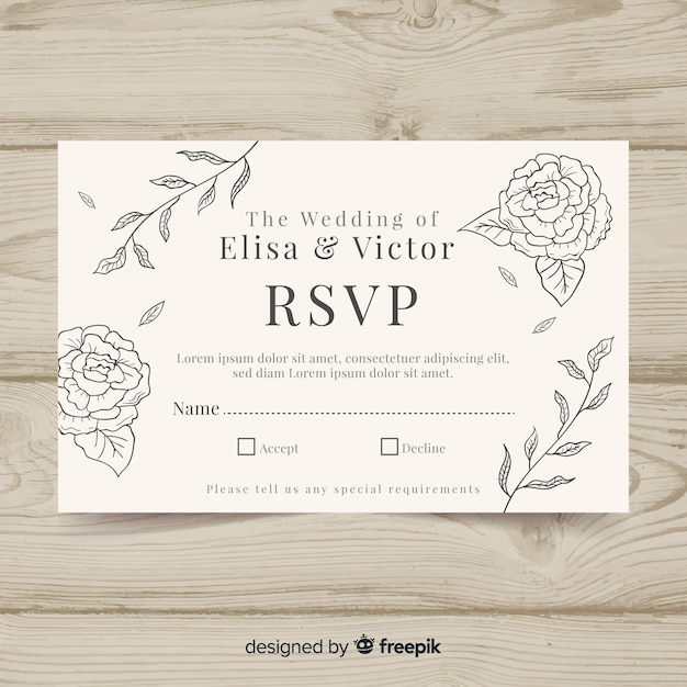 Lovely wedding invitation card