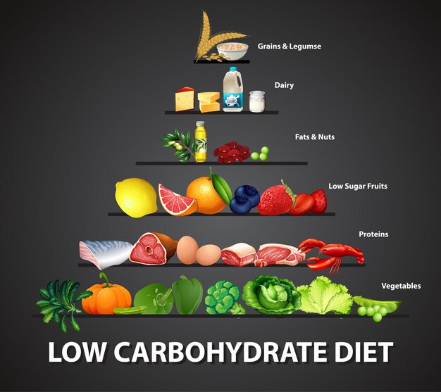 Low carbohydrate diet diagram