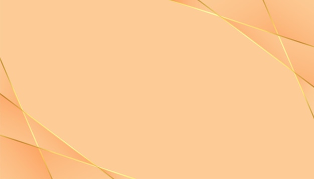 Low poly golden lines orange background