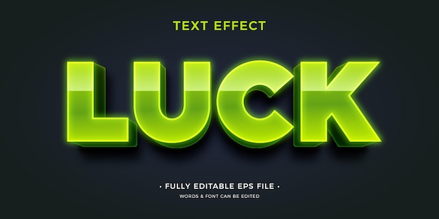 Free Vector luck text effect