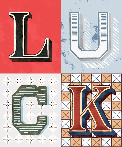 Luck typography 