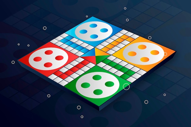 Ludo boardgame in various perspectives