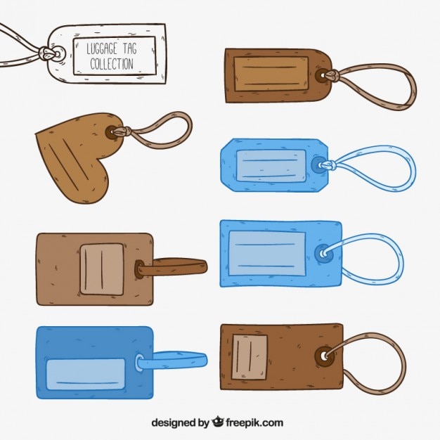 Free Vector luggage tag collection