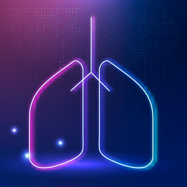 Lungs icon for respiratory system smart healthcare