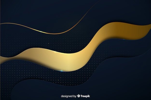 Luxurious background with golden waves