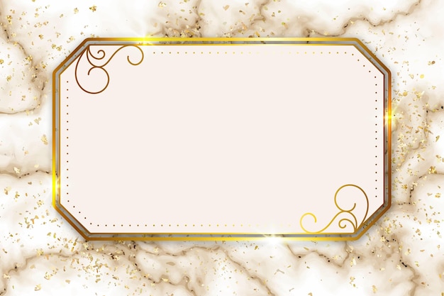 Free Vector luxurious golden frame with ornaments