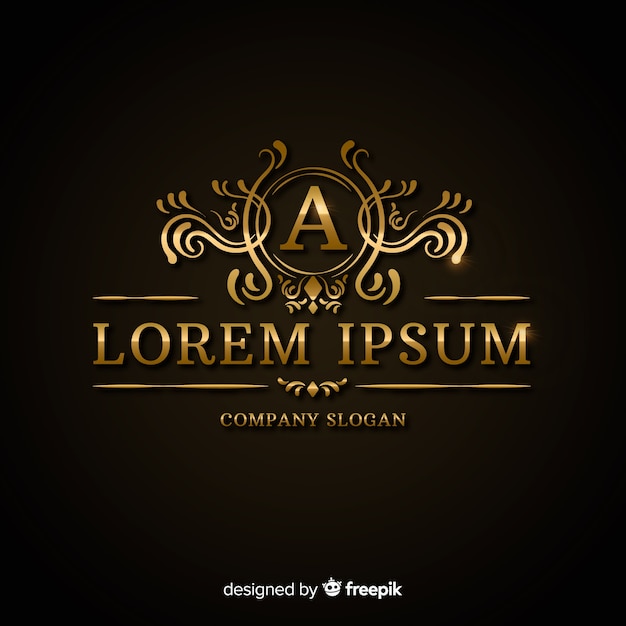 Luxurious golden logo template