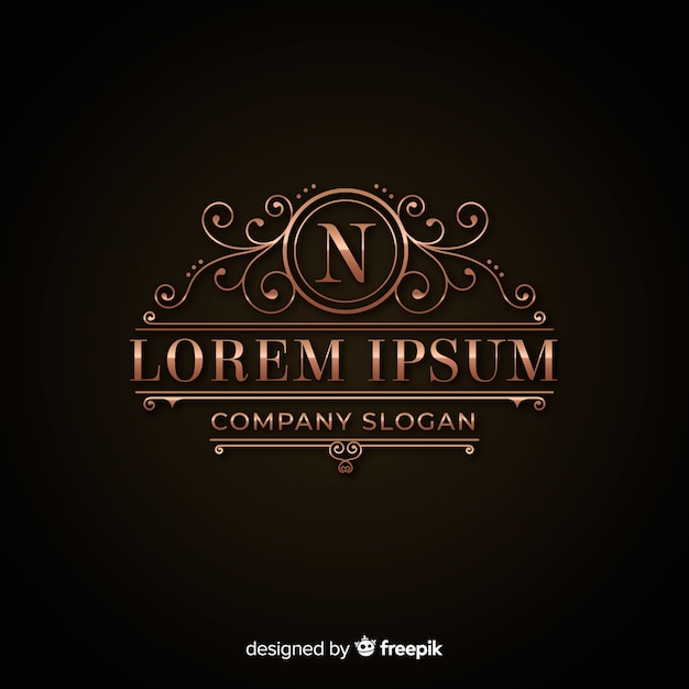 Luxurious golden logo template