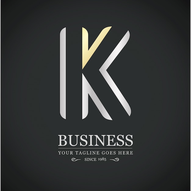 Luxurious logo with letter k