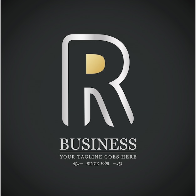 Luxurious logo with letter r