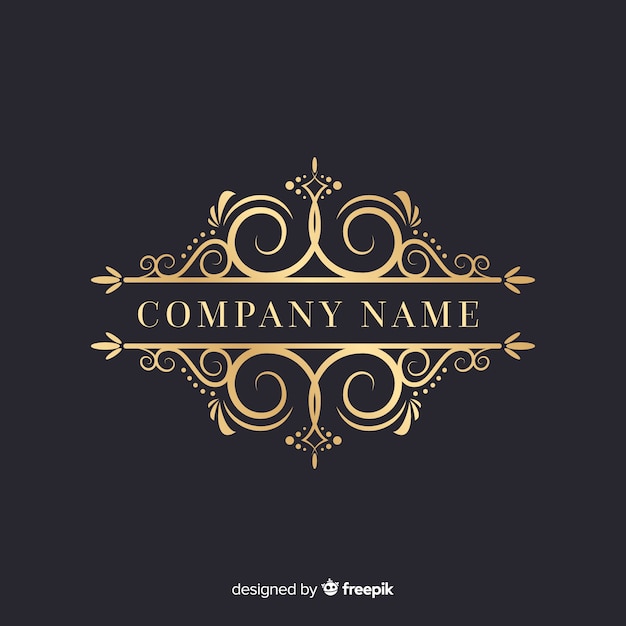 Luxurious ornamental logo with company name