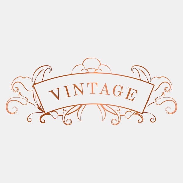 Free Vector luxurious vintage art nouveau badge vector