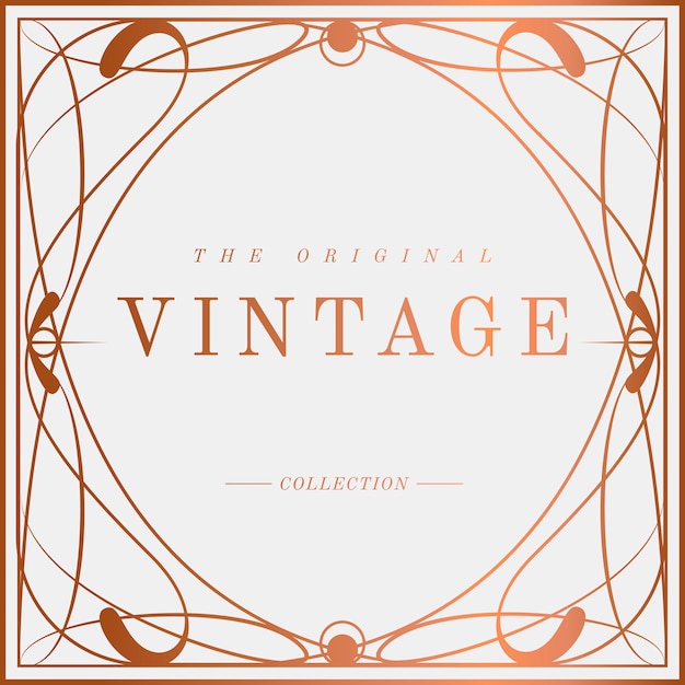 Free Vector luxurious vintage art nouveau badge vector